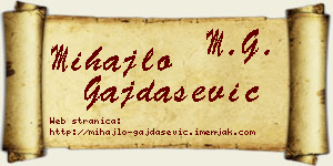 Mihajlo Gajdašević vizit kartica